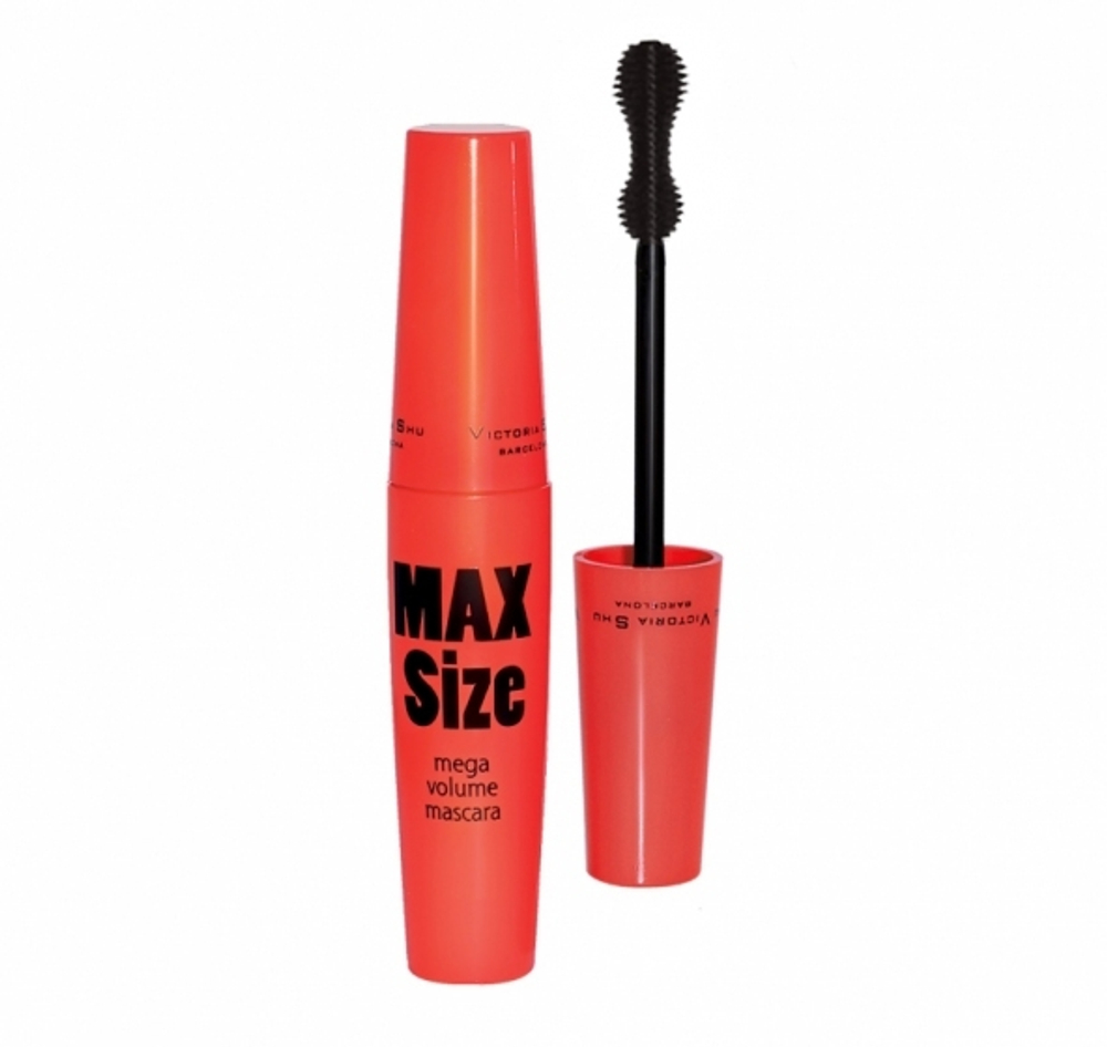 %%%Victoria Shu Тушь для ресниц Max Size, щеточка-резервуар, объемная, Черный, 11 мл