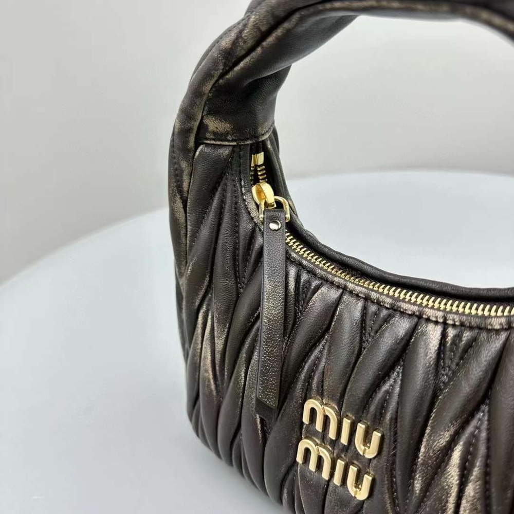 Miu Miu Wander matelassé mini hobo bag