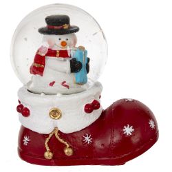 GAEM Фигурка декоративная "Дед Мороз/Снеговик" в стекл шаре, L5 W4,5 H7 см, 2в.