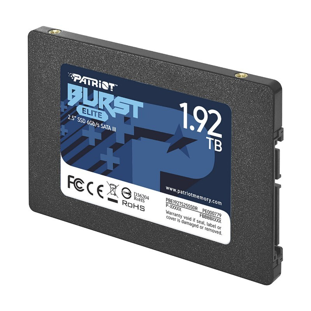 Твердотельный накопитель Patriot SSD BURST ELITE 1920Gb SATA3 2.5” R450/W320 TBW 800TB 3D NAND