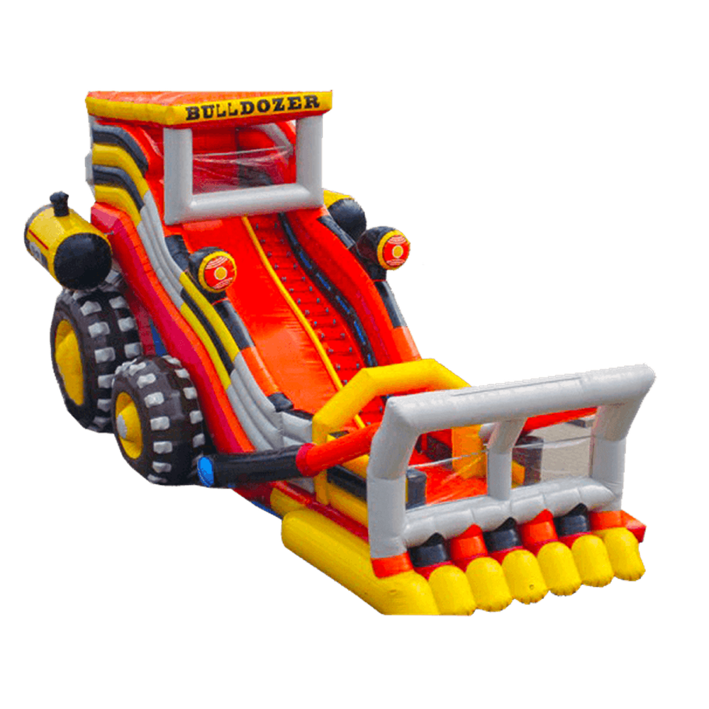 Детский надувной батут-горка "Бульдозер" 18*8*10 м