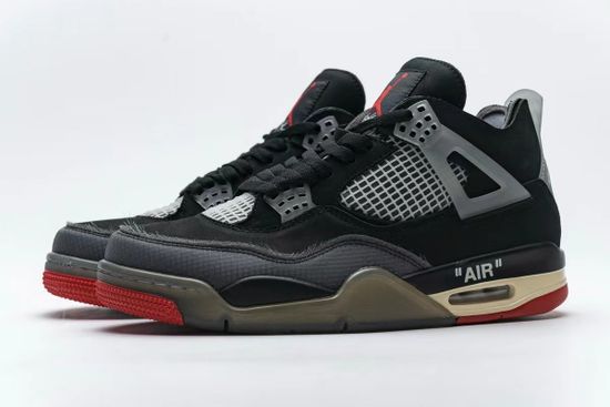 Кроссовки Off White x Nike Air Jordan 4 "Bred"
