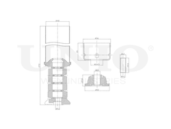 Пыльник заднего амортизатора UNIO DUC-10007