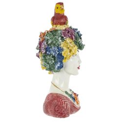 GAEM Фигурка декоративная "Девушка с попугаем", L18 W13 H28 см