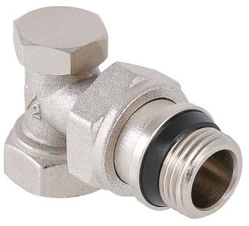 Клапан регулирующий Valtec 1/2" угловой с доп. уплотнением арт. VT.019.NR.04 для радиаторов