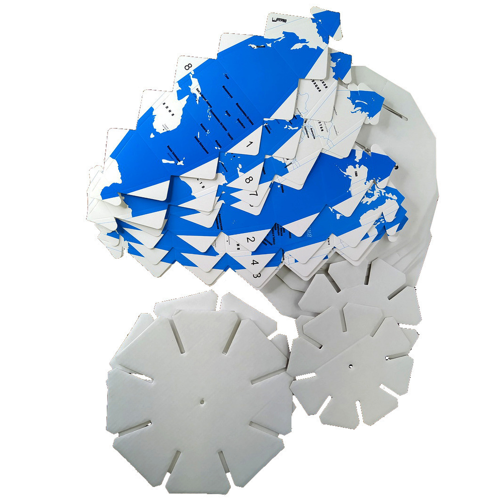 бумажный конструктор 3D пазл глобус раскраска Страны мира ТамТут