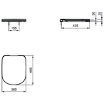 Сидение и крышка для унитаза с функцией плавного закрытия Ideal Standard i.life A T467901