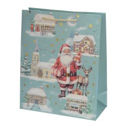 GAEM Пакет подарочный L (бумага 210г/м2, блок 12шт), L30 W12 H40 см, 4в.