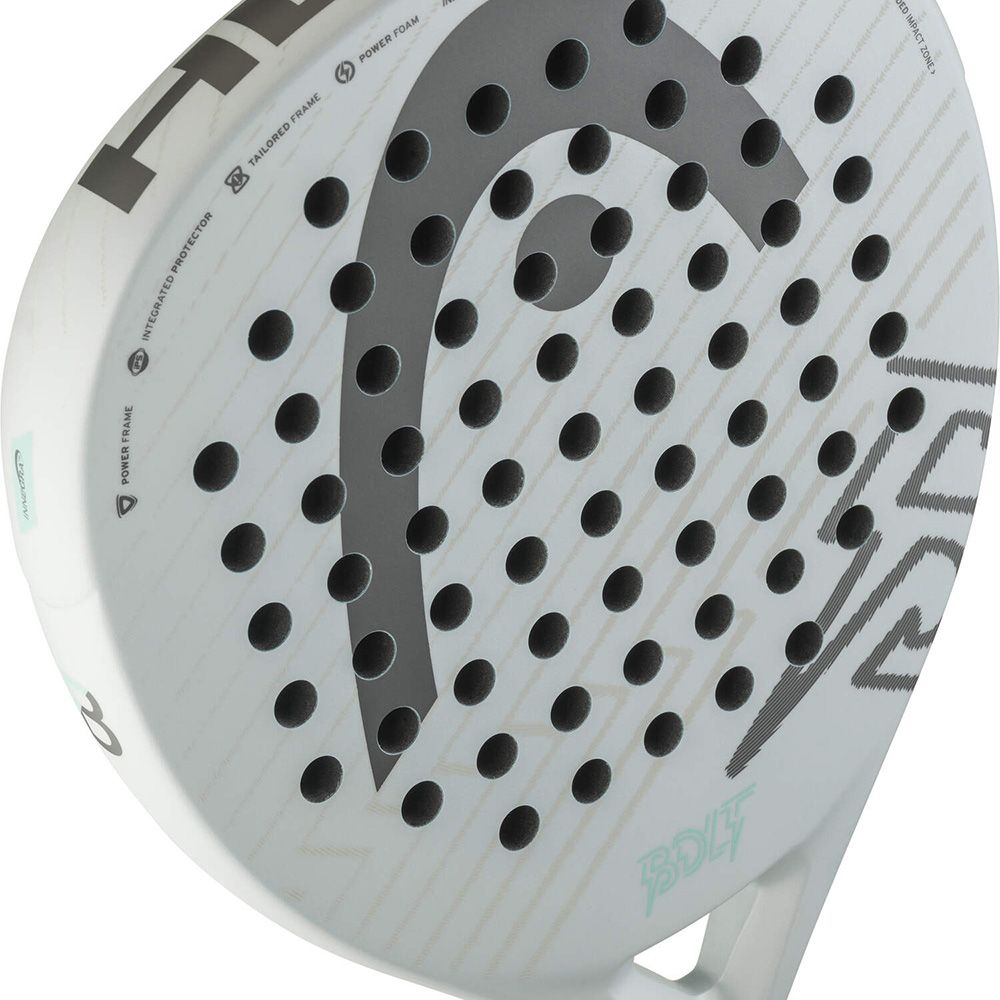 Ракетка для падела HEAD Bolt 2026, 226216, для начинающих, стекловолокно, бело-серый