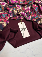 Костюмно-плательная смесовая однотонная поливискоза (64%полиэстер/33%вискоза/3%эластан, Красный базилик, 148, 285 гр/м2)