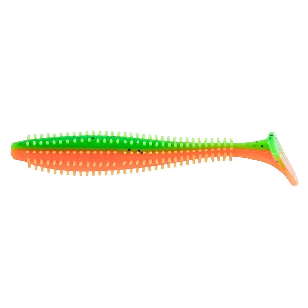 Виброхвост Shaggy 3,35"/8,5 см Pepper Green & Orange 5шт. (HS-16-018) Helios