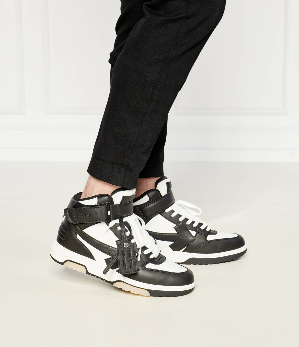 Кожаные кроссовки OFF-WHITE - черный(OMIA259C 99LEA001)