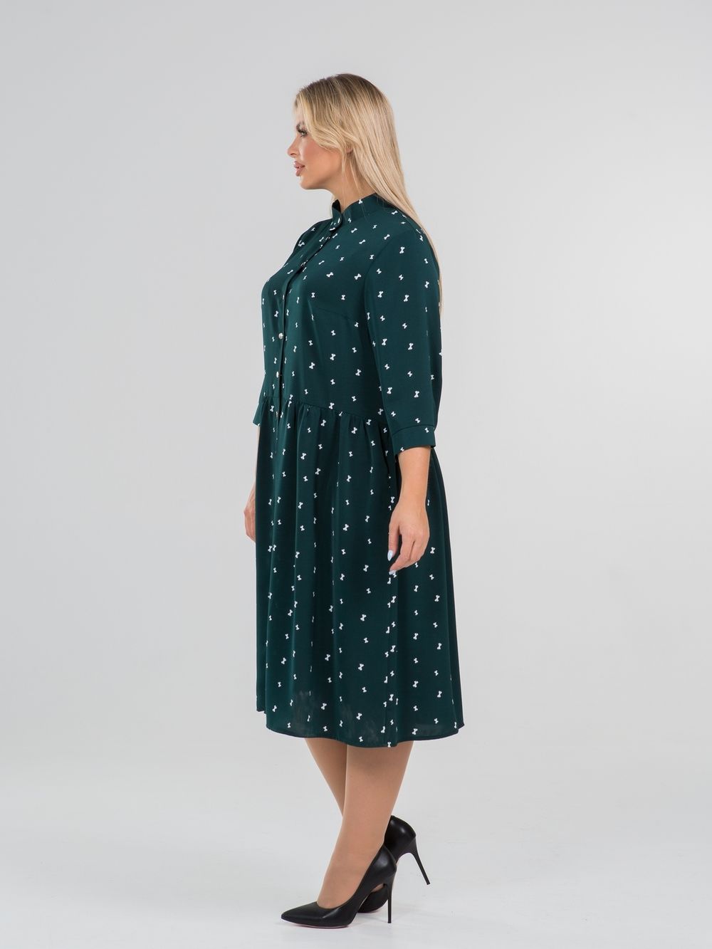 Платье 1329 темно-зеленый Novita (Акция)