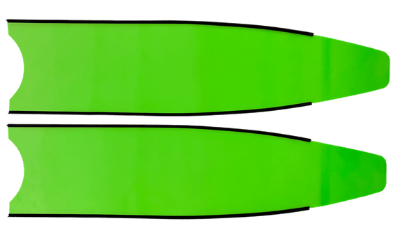 Лопасти Leaderfins Neon Green Ice (стеклотекстолит) зеленые, с черной отбортовкой, без наклейки, 20°