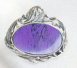 "Эмаль" брошь в серебряном покрытии из коллекции "Фаворитка" от Jenavi с замком булавка