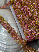 Тесьма термоклеевая розовая золото