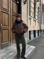 Пуховик North шоколадный