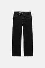 Джинсы trf cropped flared с низкой посадкой