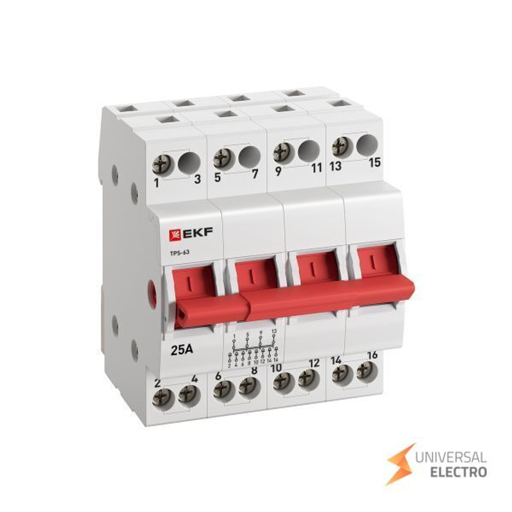 Трехпозиционный переключатель ТПС-63 4P 25А PROXIMA EKF