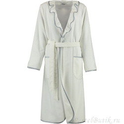Велюровый халат с воротником 4318 белый от Cawö Германия