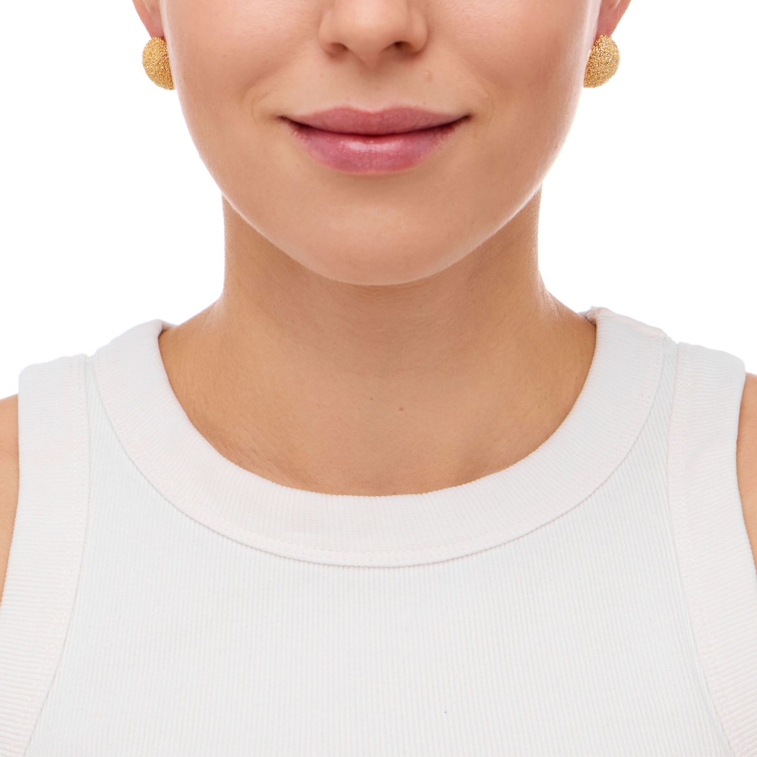 Серьги Fuzzy Oval Earrings – Gold