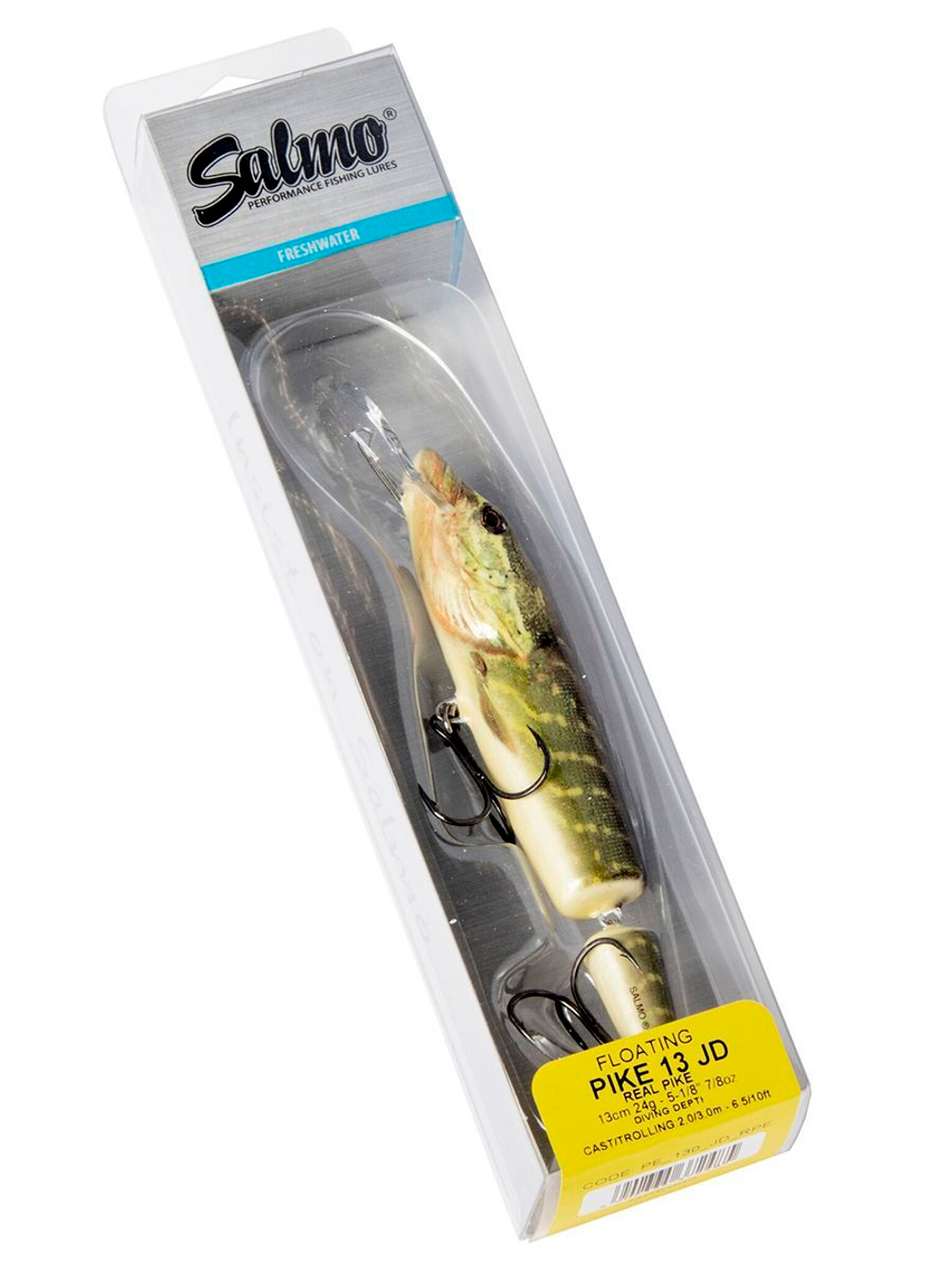 Воблер плавающий двусоставной Salmo PIKE JDR 13/RPE