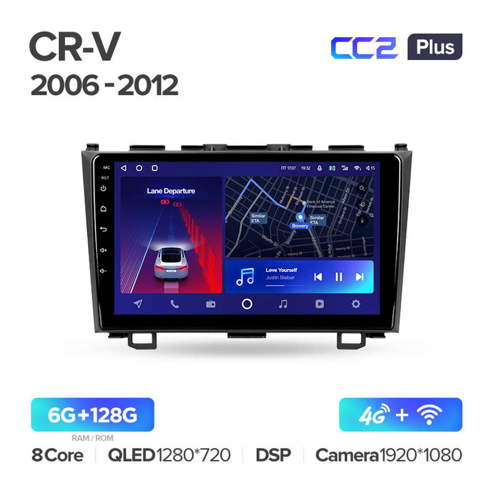 Teyes CC2 Plus 9" для Honda CR-V 2006-2012