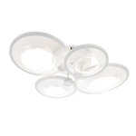 Потолочный светодиодный светильник 68Вт, 5440лм, 3000-6500K, Ra>80, плавная регулировка мощности, изменение цветовой температуры, пульт,  металл/акрил, белый