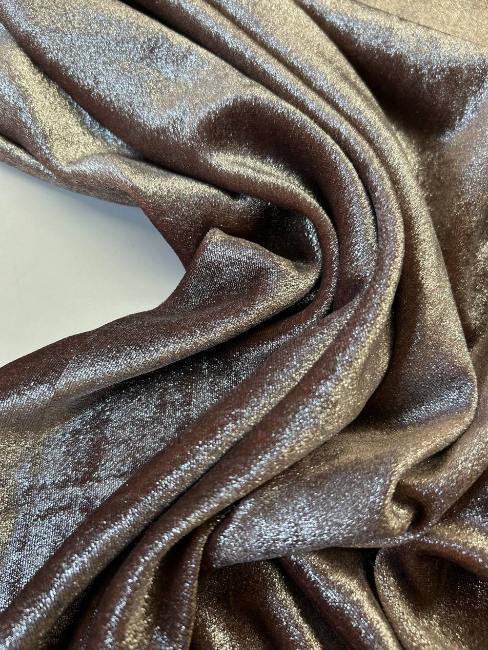 Бархат вискоза с шелком Fendi розово-серебряный