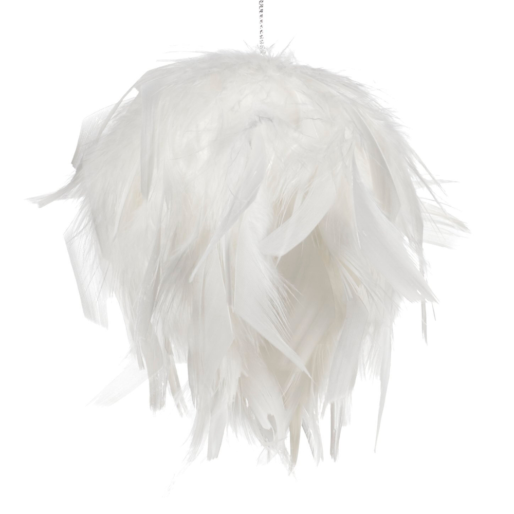 Шарик с перышками 2шт 12см Goodwill белый