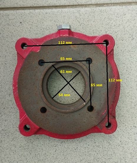 Коробка передач для мотоблока BR-105PRO NEW с фланцем вместе с редуктором (3 вперед)