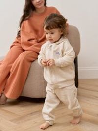 Костюм с толстовкой "Ванильный пудинг" утепленный 0+