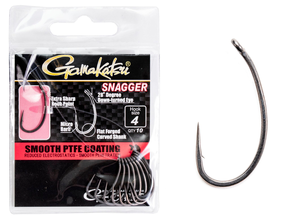 Крючки Gamakatsu G-Carp SNAGGER HOOKS разм. 04 10шт.