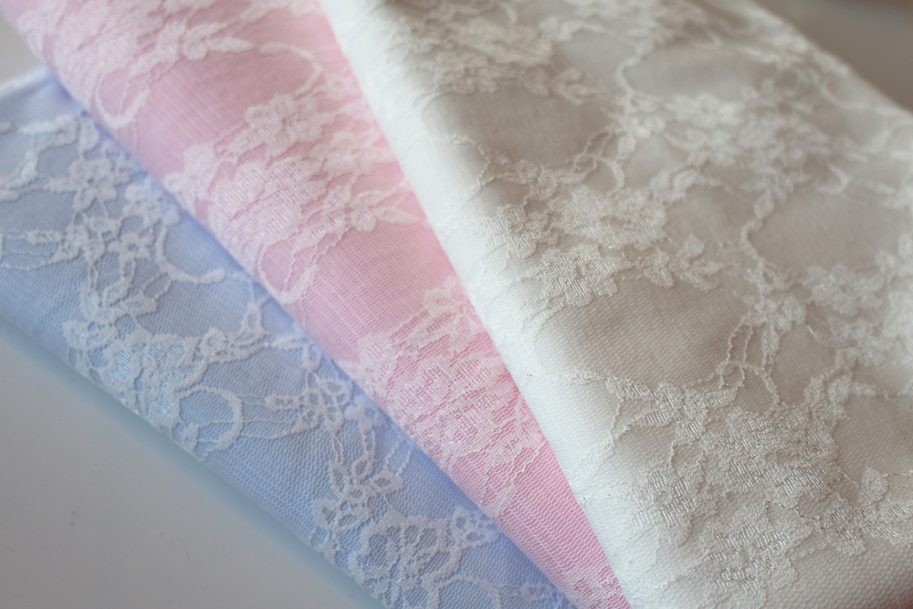 ГОЛУБОЙ - Хлопковый трикотаж с кружевом (1367 Маша) (к1 испачкан местами)