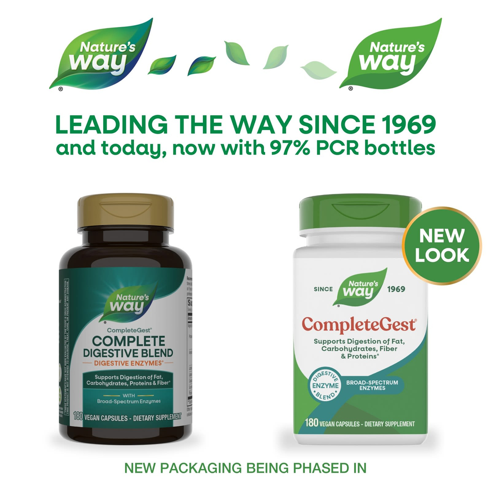 Nature's Way, CompleteGest®, комплексная пищеварительная смесь, 180 веганских капсул