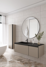 Тумба с раковиной Armadi Art QUATRO 2 120 DAPHNE/профиль ANTHRACITE/раковина ANTHRACITE