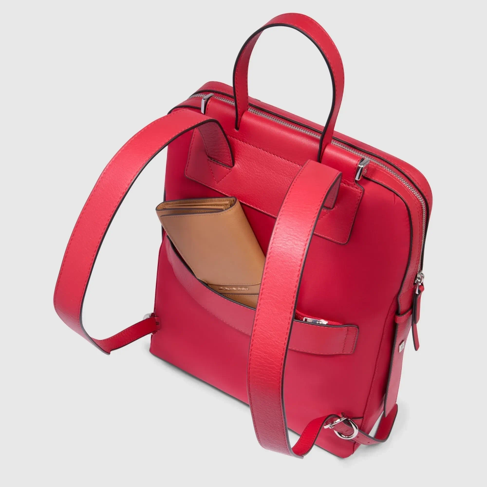 Рюкзак женский для ноутбука Piquadro Lyra/Rosso