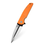 Нож складной Bestech Fin сталь 14C28N, рукоять G10 черно-оранжевая-бежевая