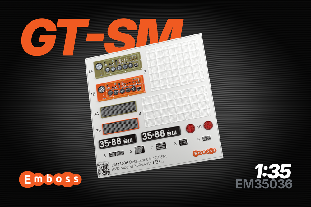 GT-SM Details set for AVD Models 3506AVD 1/35 (3D decal)