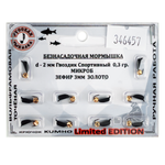 Мормышка Русская рыбалка "Гвоздик Спортивный Микроб" черный (2мм)