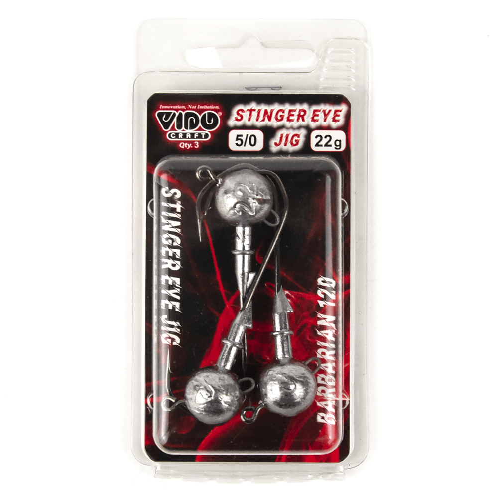 Джиг некрашеный Stinger Eye Jig, крючок Vido Craft VD-079 5/0 (3шт/уп)