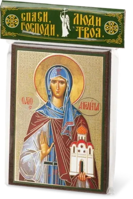 Икона "Ангелина Сербская" 6х9 на МДФ-6