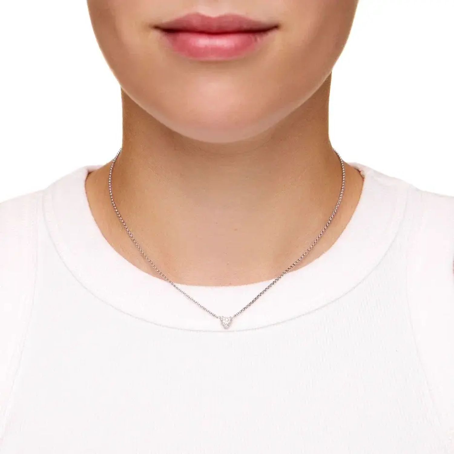 Колье Spangled Heart Necklace - Silver