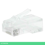 Коннектор TWT TWT-PL45-8P8C RJ45 UTP 8P8C. универсальный. cat.5e. 100 шт.