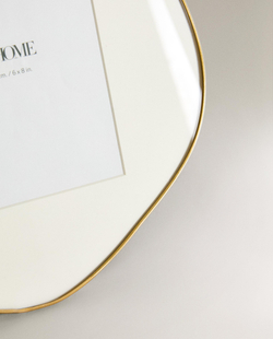Zara Home Фоторамка из стекла, цвет золотой, 26.7 см