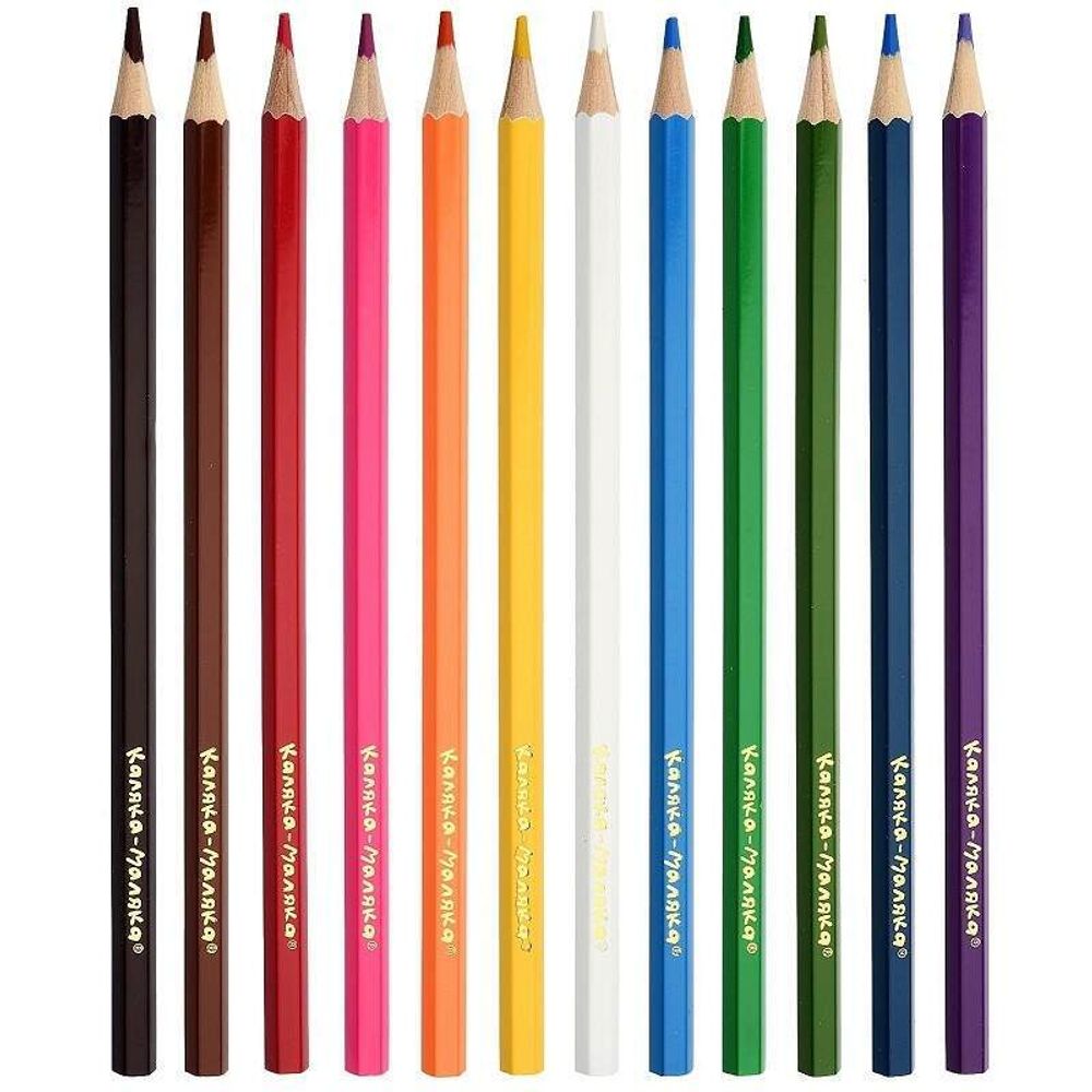 Карандаши цветные 12цв. Каляка-Маляка