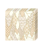Салфетка бумажная DESNA HOME COLLECTION CLASSIC 33*33 см 20 листов ЗОЛОТЫЕ ЕЛИ НА БЕЛОМ