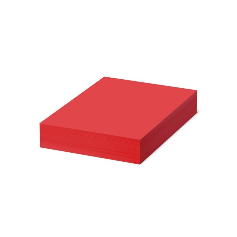 Бумага цветная BRAUBERG, А4, 80 г/м2, 500 л., интенсив, красная, для офисной техники, 115215