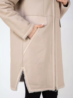 Дубленка зимняя натуральная с капюшоном