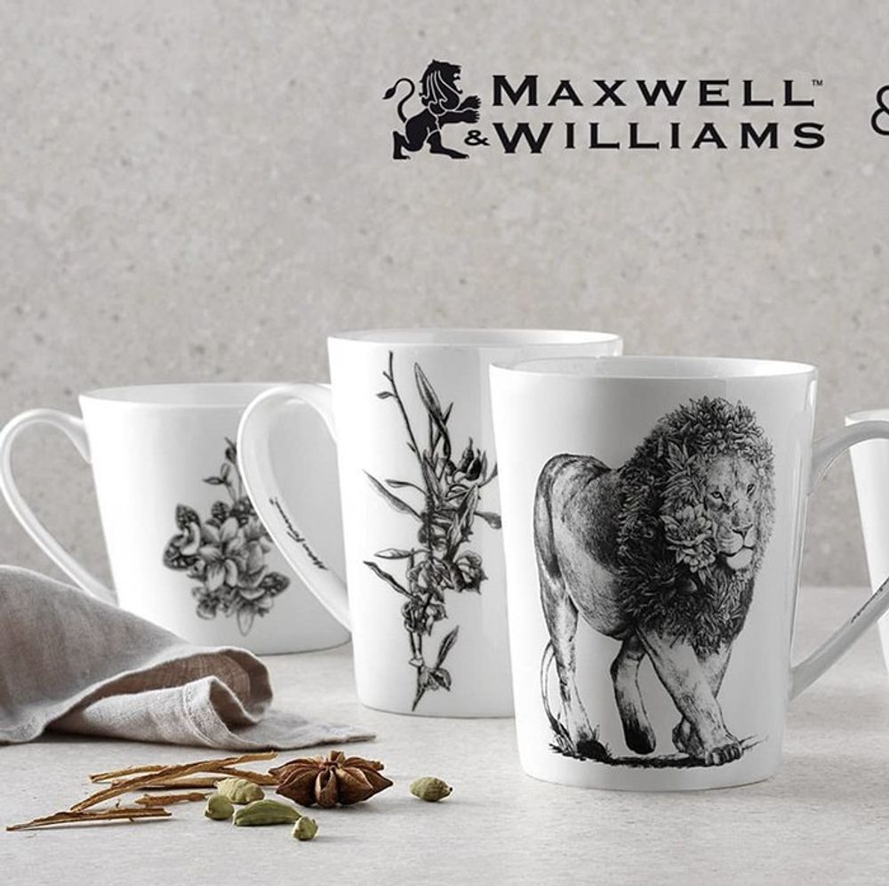 Maxwell &amp; Williams Кружка фарфоровая Чёрный медведь, 450мл